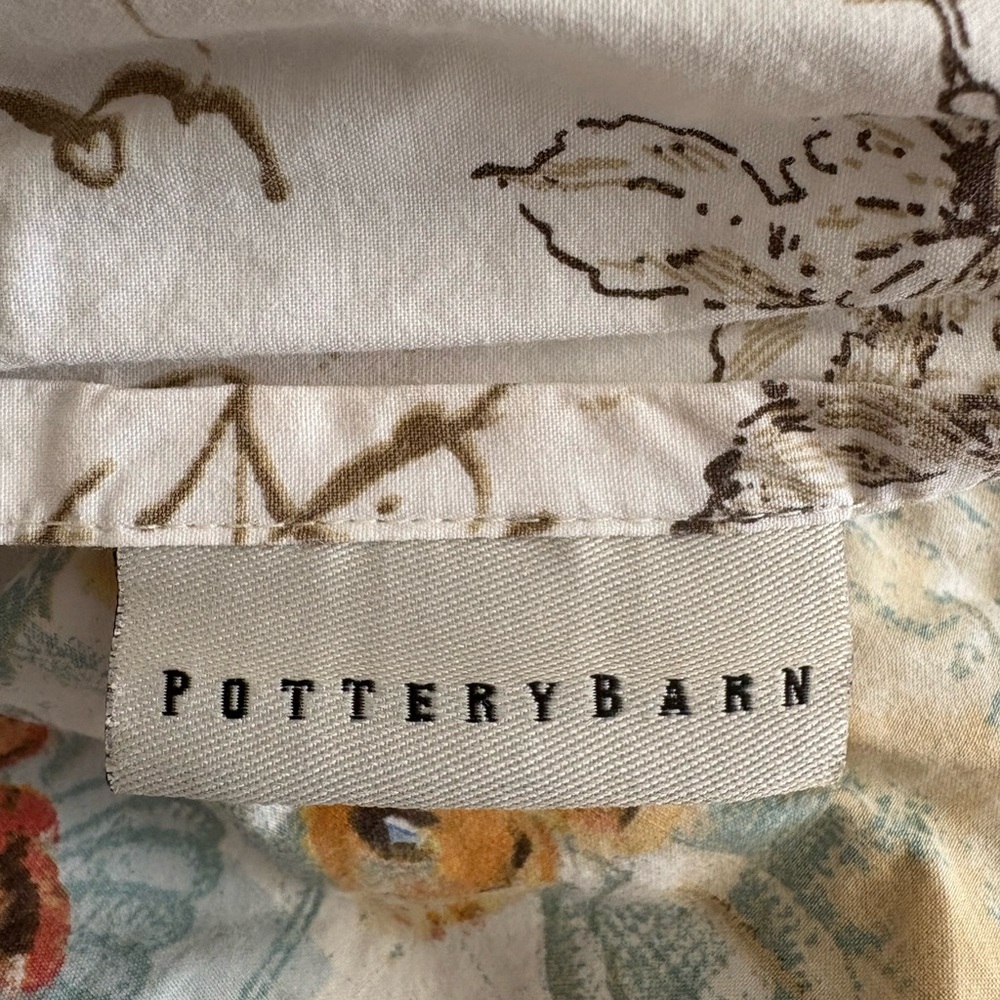 Pottery Barn Multicolor Butterfly and Floral Duvet Cover - Picture 3 of 4